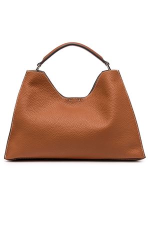 Aurora double grained brown leather maxi bag GIANNI CHIARINI | BS10566RNGDBL13857